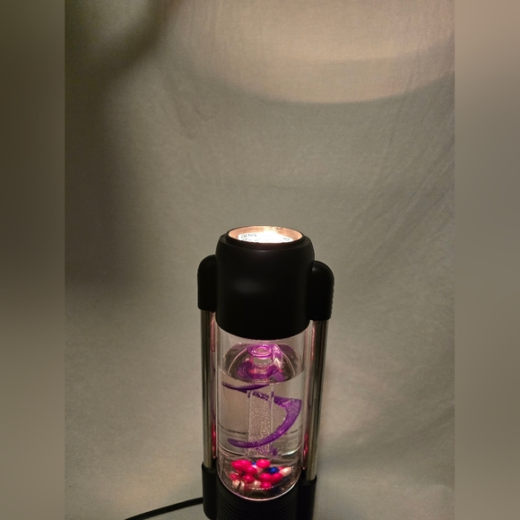 Kenart Spiral Ball Water Lamp Motion 90s Light Up Black KL-108 Parts Only - Picture 4 of 12